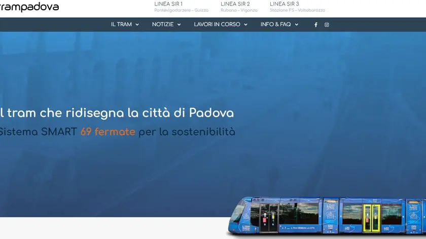 Il sito dedicato al tram di Padova