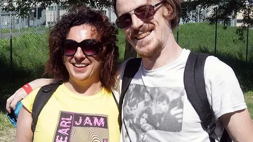 BASCHIERI - AGENZIA BIANCHI - PADOVA - INTERVSITE FAN PEARL JAM. MARICA ORIOLI E IVAN CARNEVALI