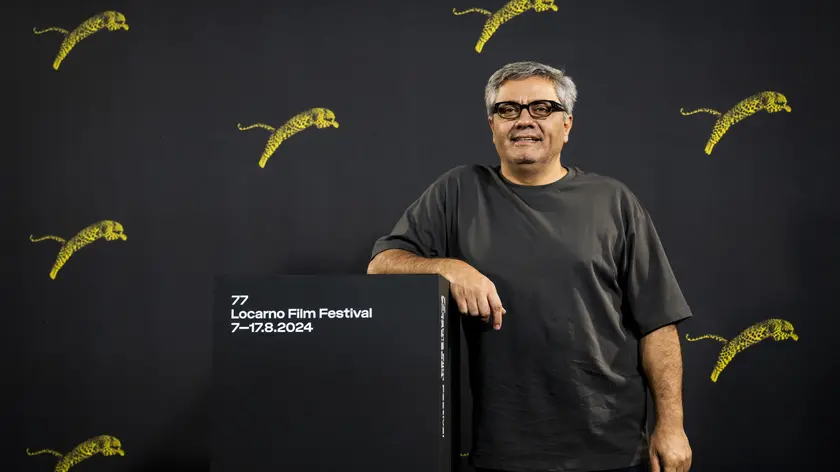 epa11545209 Iranian director Mohammad Rasoulof poses during a photocall for the Movie 'The Seed of the Sacred Fig' at the 77th Locarno International Film Festival, in Locarno, Switzerland, 11 August 2024. The festival runs from 07 to 17 August 2024. EPA/JEAN-CHRISTOPHE BOTT