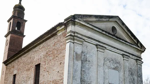 Castelbaldo (PD), 20 Marzo 2018. Vedute di Castelbaldo. La Chiesa Madonna della Neve