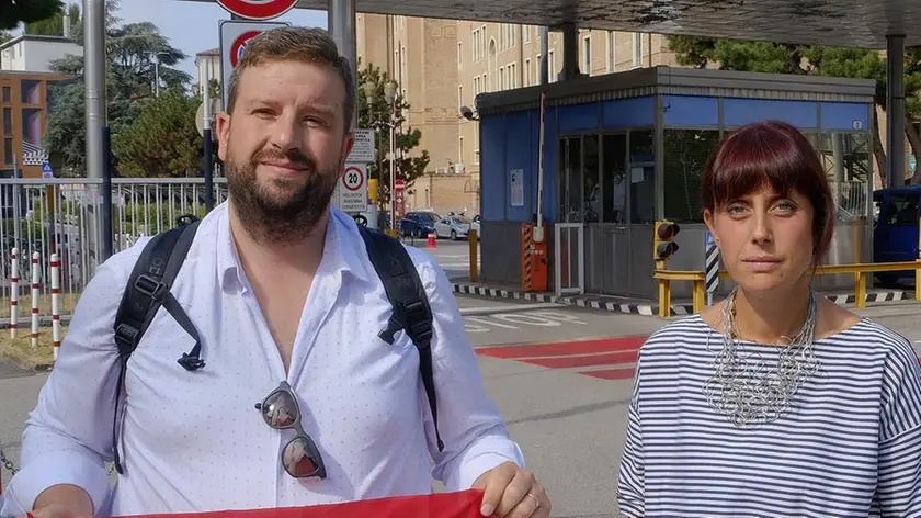 I sindacalisti Alessandra Stivali e Alfredo Sbucafratta