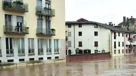 Il Bacchiglione in piena a Vicenza