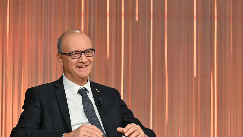 Il ministro dell'istruzione Giuseppe Valditara ospite della trasmissione Rai condotta da Bruno Vespa: Cinque Minuti. Roma, 5 dicembre 2024. ANSA/ALESSANDRO DI MEO