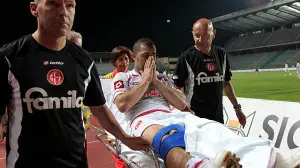 Daniele Vantaggiato infortunato durante Padova_Este