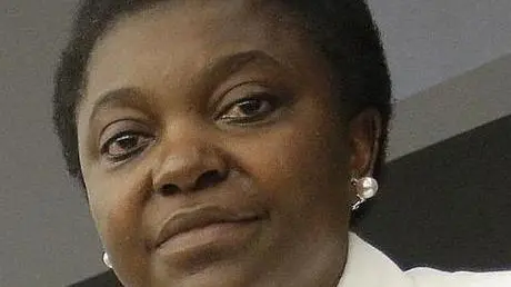 Newly appointed Italian Integration Minister Cecile Kyenge speaks during a press conference at Chigi palace in Rome, Italy, 03 May 2013.Italy's first black minister said Friday she was proud to be black after several slurs against her from a member of the anti-immigrant Northern League and anonymous racists. "I'm black and Italo-Congolese and I want to underline that," Integration Minister Cecile Kyenge said at her first press conference since being sworn in last weekend. "I'm not coloured, I'm black, and I say that with pride," said the 48-year-old doctor..ANSA/GIUSEPPE LAMI