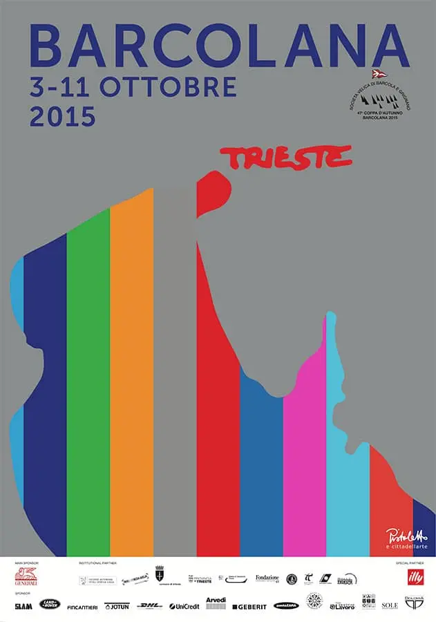 Forme, colori e concetti diversi: è sempre Trieste la protagonista dei manifesti della Barcolana. Nel corso degli anni, ogni artista ha saputo intrappolare la festa della vela in una sola immagine, giocando con i colori della città e con le sue riconoscibili forme. Così si rincorrono le barche sullo sfondo blu, le bandiere bianche con i suoi messaggi e il vento amico delle vele