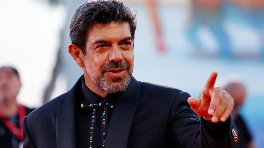 Italian actor Pierfrancesco Favino arrives for the premiere of ‘Maria’ during the 81st Venice Film Festival in Venice, Italy, 29 August 2024. The movie is presented in the official competition 'Venezia 81' at the festival running from 28 August to 07 September 2024. ANSA/FABIO FRUSTACI