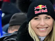 epa11241053 US former alpine ski racer Lindsey Vonn smiles during the FIS Alpine Skiing World Cup finals in Saalbach Hinterglemm, Austria, 24 March 2024. EPA/CHRISTIAN BRUNA