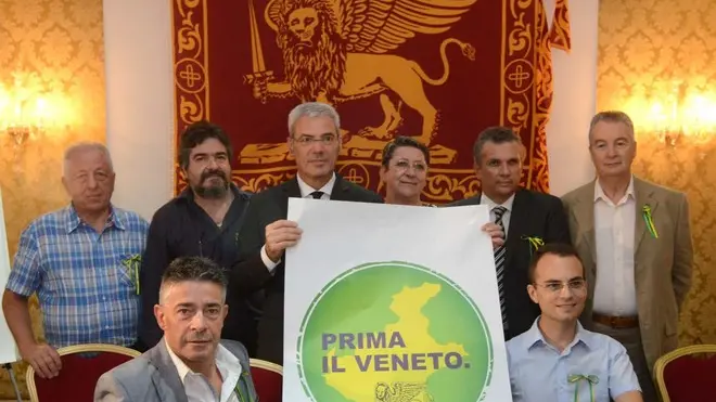 Interpress/M.Tagliapietra Venezia 10.08.2013.- Presentazione nuovo gruppo "Prima il Veneto". Hotel Amadeus, Lista di Spagna.
