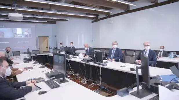 Un momento dell’incontro di ieri dell’Osservatorio regionale per contrastare la criminalità organizzata e mafiosa con i parlamentari veneti