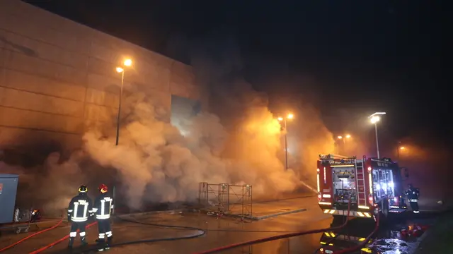 I vigili del fuoco intervenuti a Rovigo