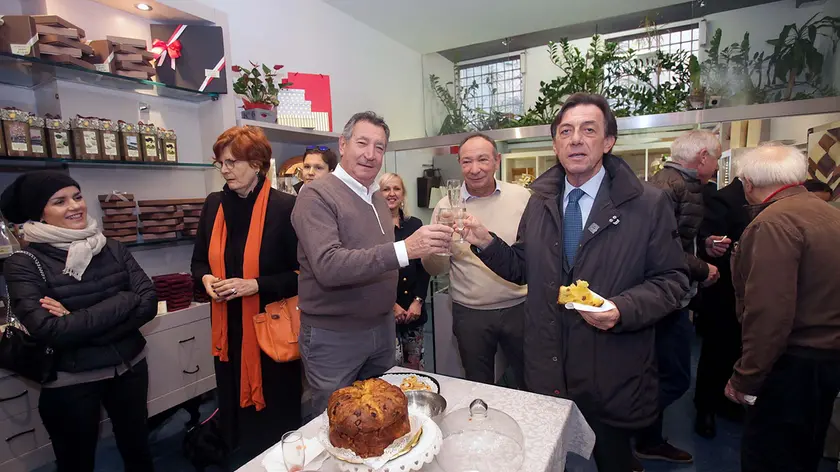 MALFITANO - AGENZIA BIANCHI - PADOVA - INAUGURAZIONE TEMPORARY STORE MAZZARI. I 2 FRATELLI MAZZARI CON SERGIO GIORDANI