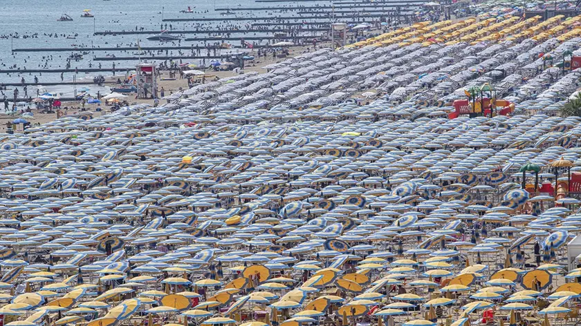 Ombrelloni in spiaggia a Jesolo