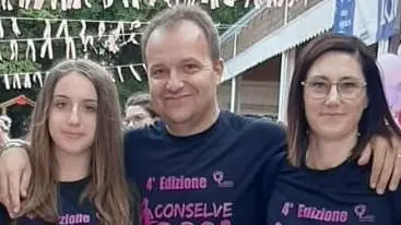 Arianna Cuccato con papà e mamma