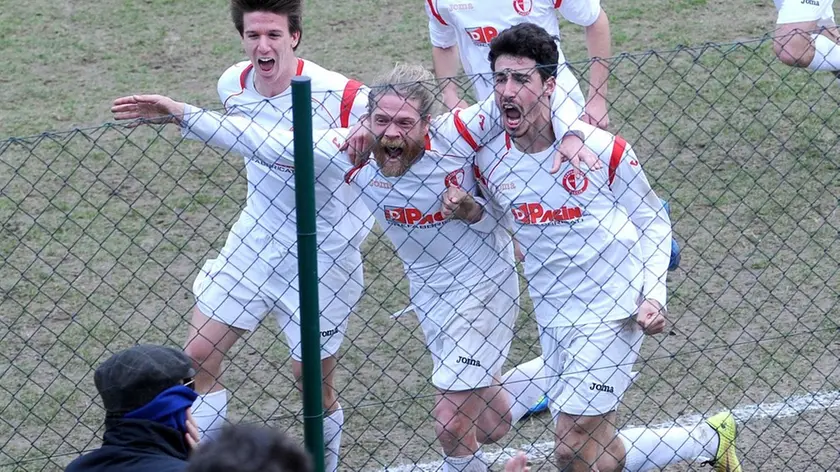Corno di Rosazzo 25 Febbraio 2014. Calcio Coppa Italia Dilettanti. Virtus Corno - Campodarsego. Copyright Petrussi Foto Press - Diego Petrussi