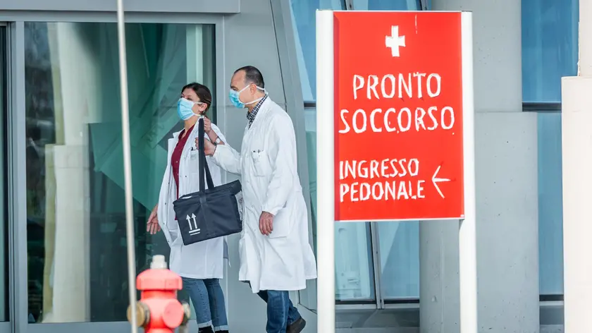 Monselice (PD), 22 Febbraio 2020. Caso Coronavirus a Monselice, il giorno dopo. Nella foto: