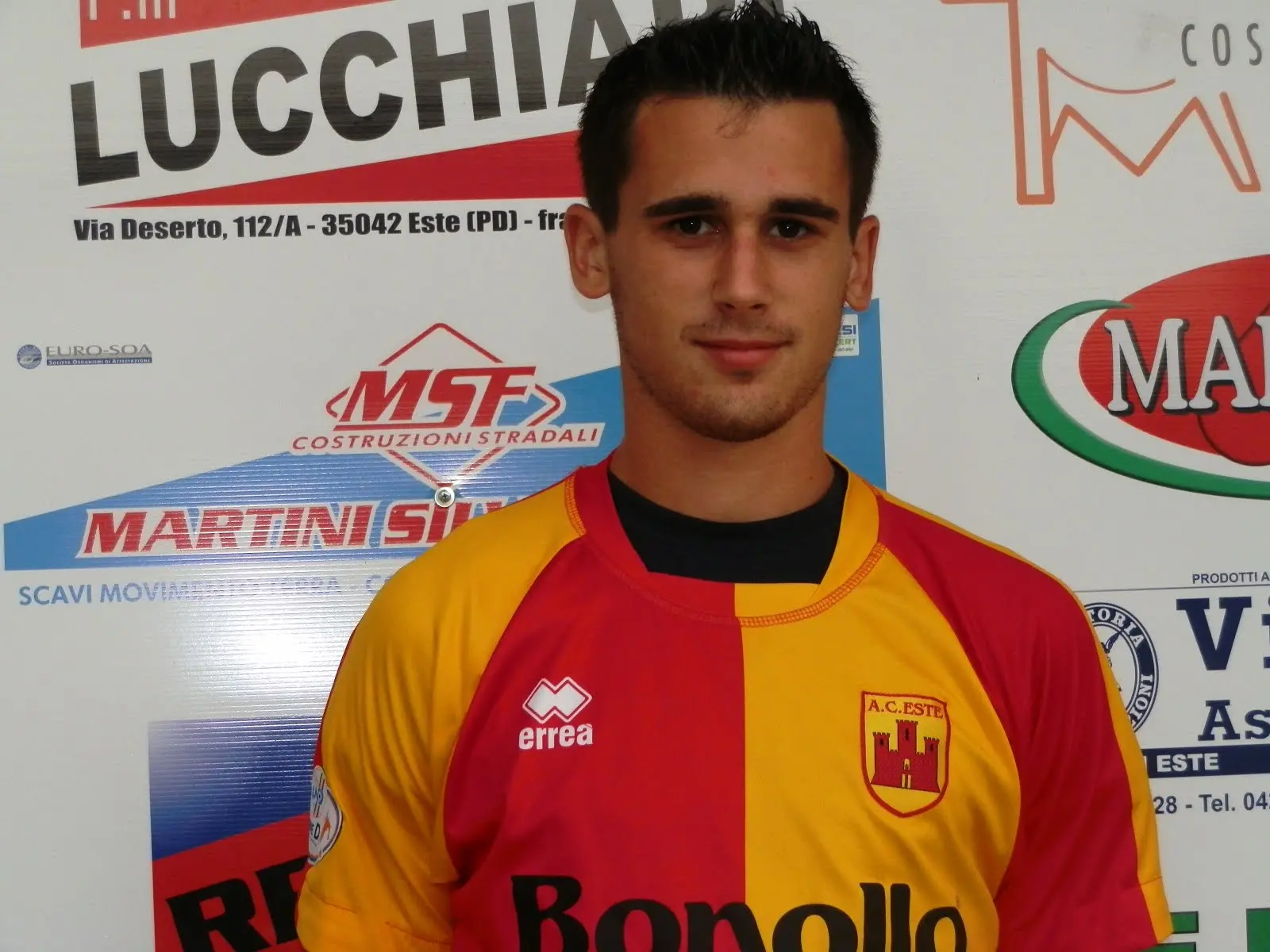Kevin Lasagna con la maglia dell'Este nel 2013