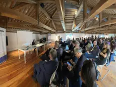 La sala di Villa dei Vescovi, per gli Stati generali del Turismo Terme e Colli (fotoservizio Piran)