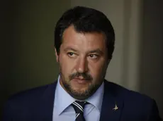 Italy's Interior Minister and Deputy-Premier Matteo Salvini arrives for a news conference after meeting Hungary's Prime Minister Viktor Orban, in Milan, Italy, Tuesday, Aug. 28, 2018. (ANSA/AP Photo/Luca Bruno) [CopyrightNotice: Copyright 2018 The Associated Press. All rights reserved]