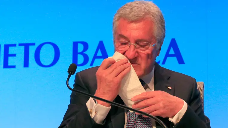 Ferrazza Venegazzù assemblea soci Veneto Banca 2014 Flavio Trinca commosso