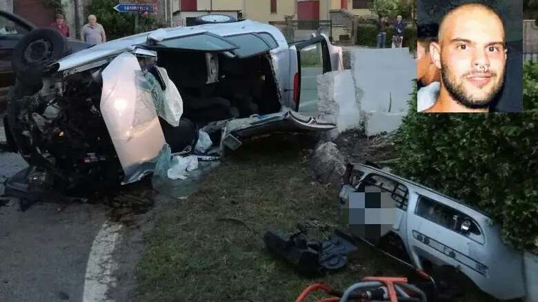 Stefano Marcello, 22 anni, e la scena del tragico incidente costatogli la vita