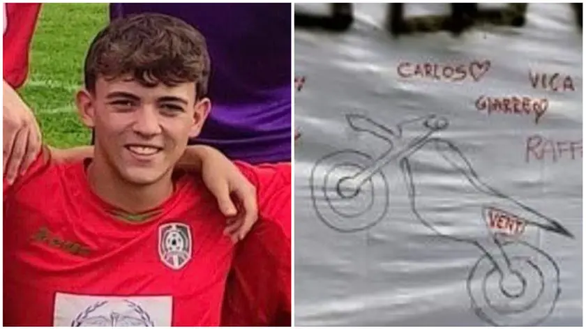 Alessandro De Marchi e lo stricione in sua memoria davanti alla scuola
