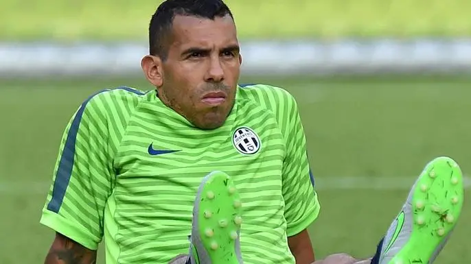 FC Juventus's Carlos Tevez during the team's training at the Olympic Stadium in Berlin, Germany, 05 June 2015. Juventus FC will face FC Barcelona in the 2015 UEFA Champions League final soccer match at the Olympic Stadium in Berlin, Germany, on 06 June 2015. ANSA/ETTORE FERRARI
