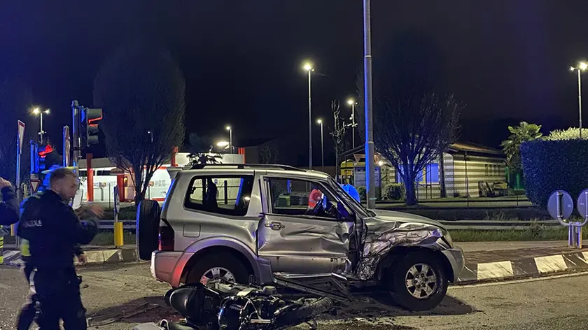 La scena dell'incidente di sabato sera (foto Piran)