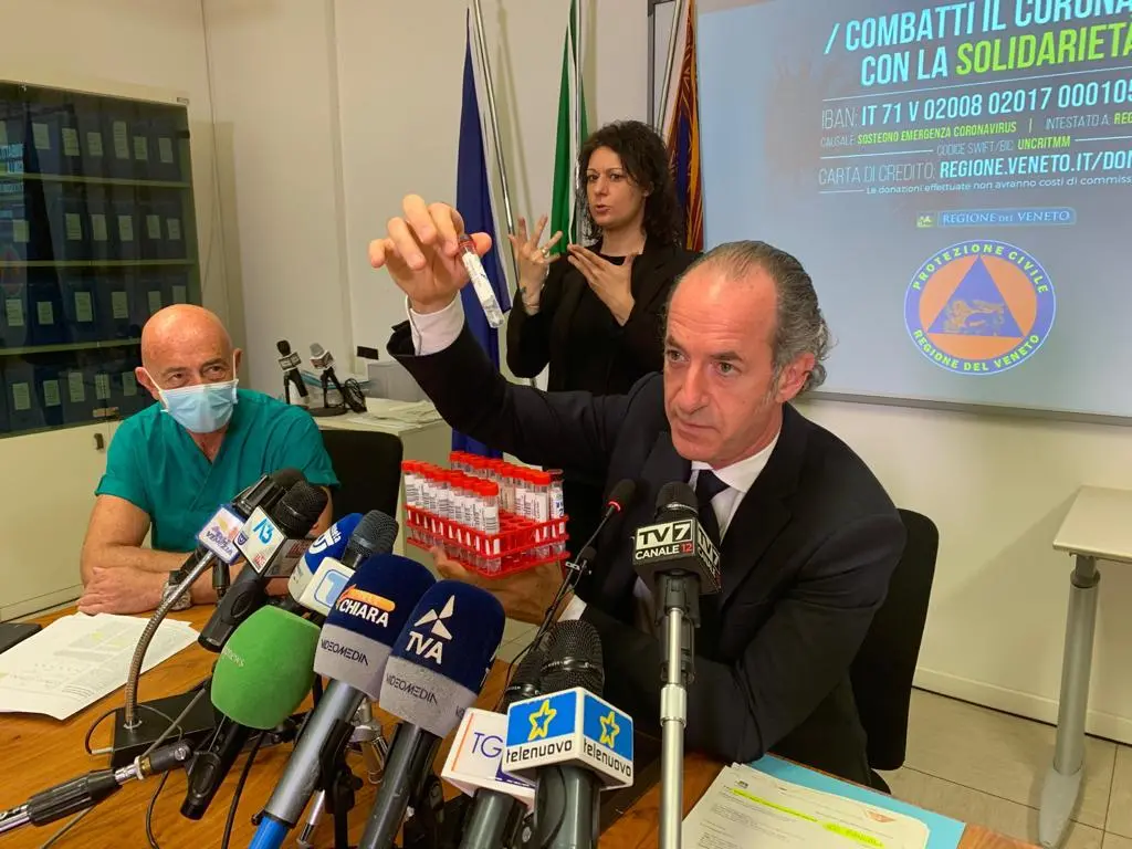 Il governatore del Veneto Luca Zaia