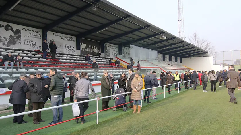 La nuova tribuna ovest dell'Appiani (foto Piran)