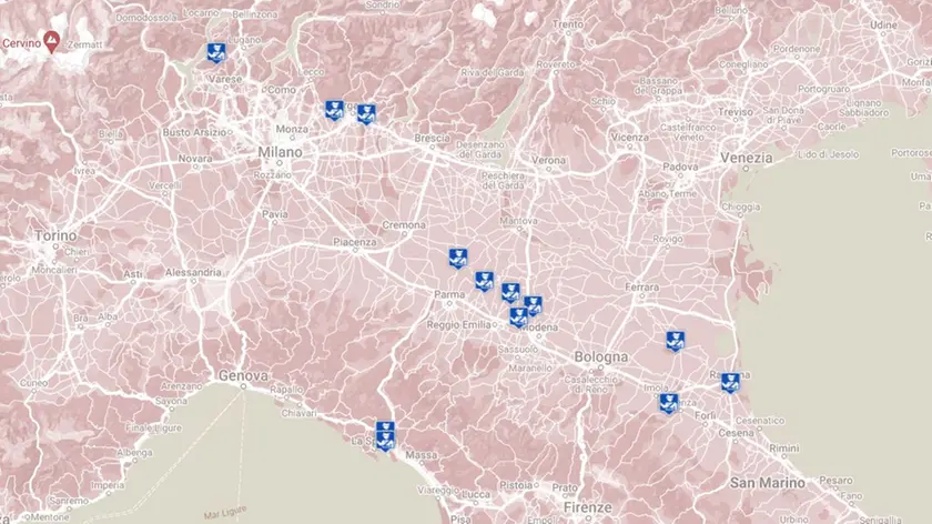 La mappa dei velox abbattuti