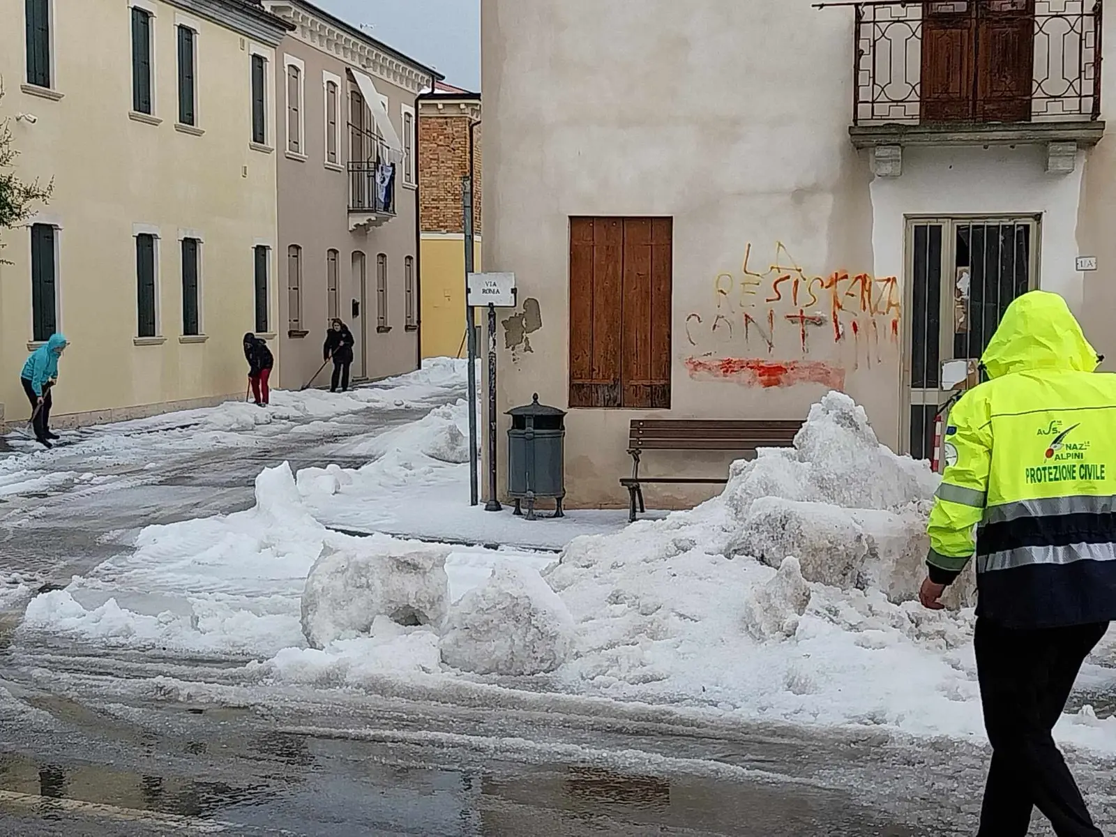 La situazione ad Agugliaro (ph Luca Tecchiato)