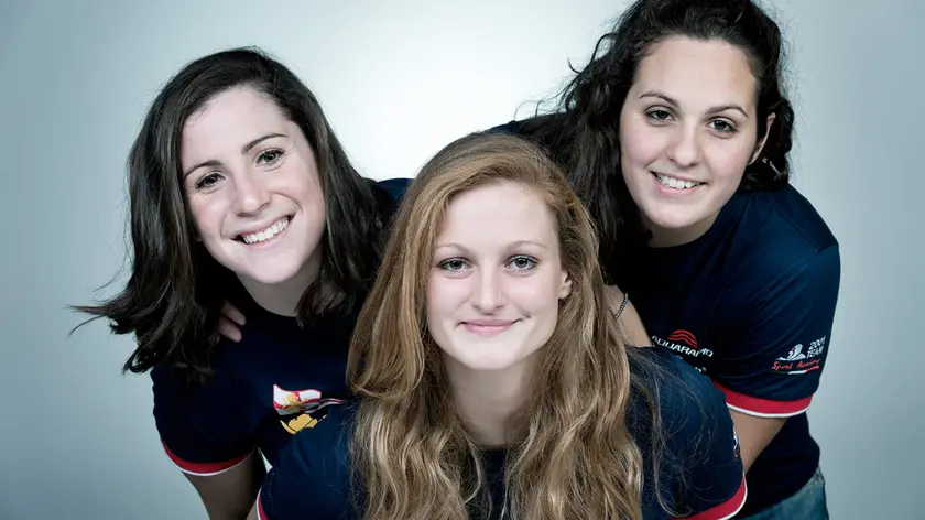 Le atlete della pallanuoto Plebiscito