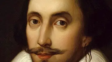 Portrait of the British playwright, William Shakespeare (1564-1616) (at the age of 34). Painting by Louis Coblitz (1814-1863), 1847. 0,76 x 0,65 m. Castle Museum, Versailles, France --- Image by © Leemage/Corbis