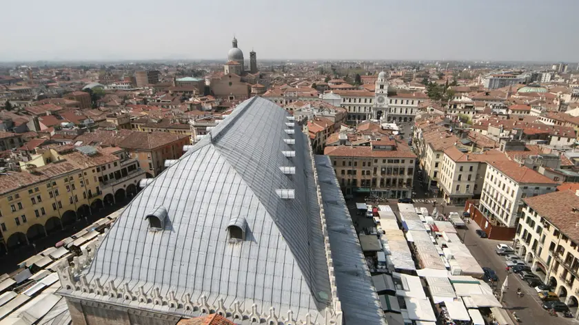 Il centro storico di Padova visto dall'alto