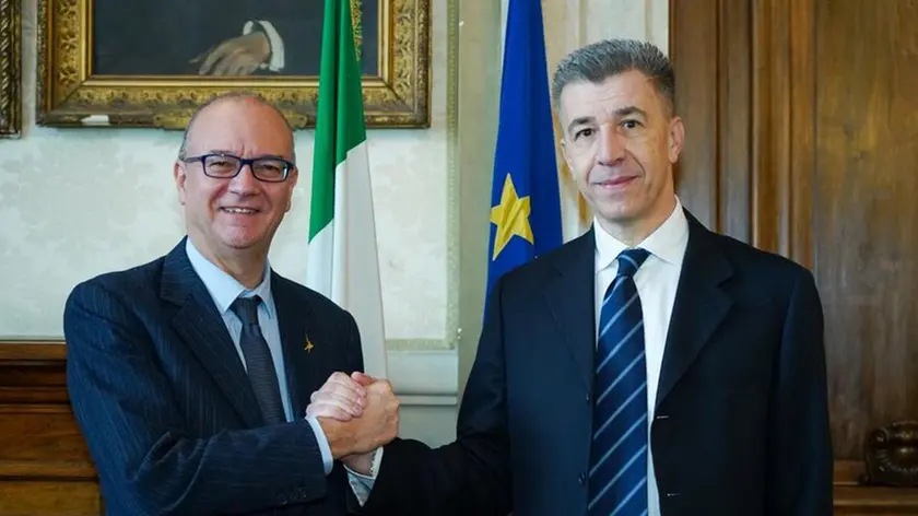 Il ministro Valditara e Gino Cecchettin