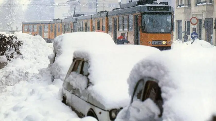 Uno scatto della nevicata del gennaio 1985