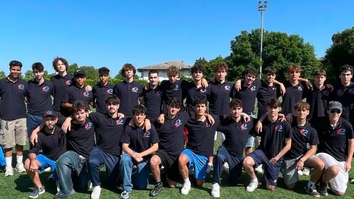 Il Real Padova U19 e gli allenatori Marco Varotto e Ilias Afritas