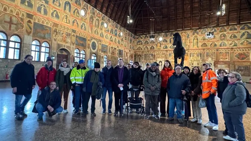 Un momento della visita organizzata dal Comune di Padova