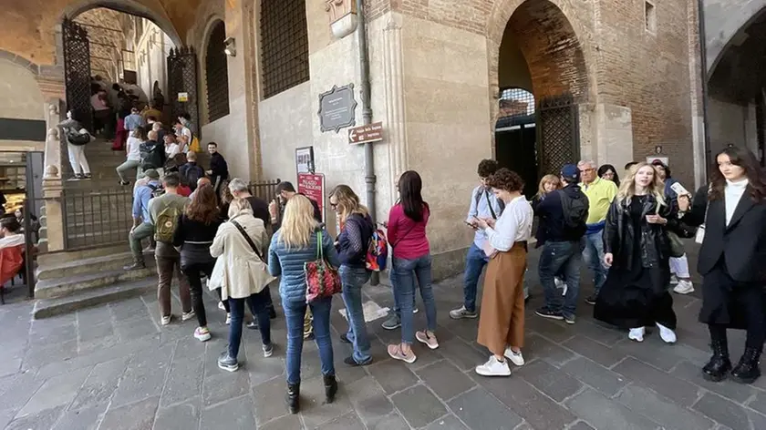 Turisti in centro storico a Padova