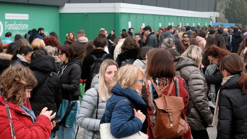 La folla di candidati alla Kioene Arena a Padova (foto Agenzia Bianchi)