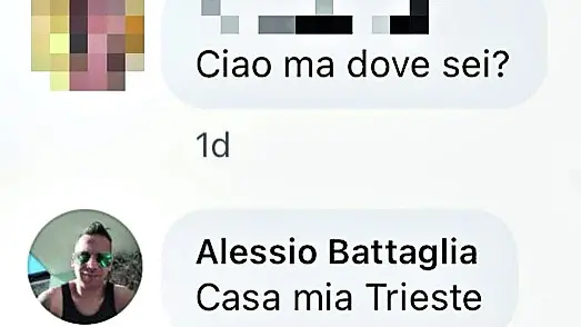 La risposta di Alessio Battaglia a un'amica su Facebook