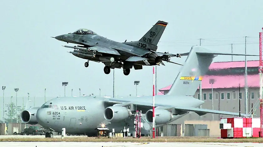 Una veduta della base militare di Aviano in una immagine d’archivio