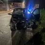 La Clio coinvolta nell'incidente