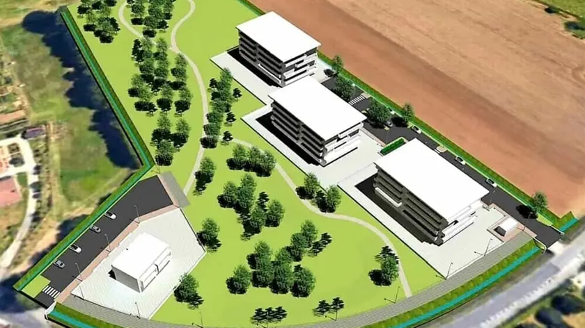 Il rendering del progetto che sarà realizzato nell’area dell’ex Amusement Park