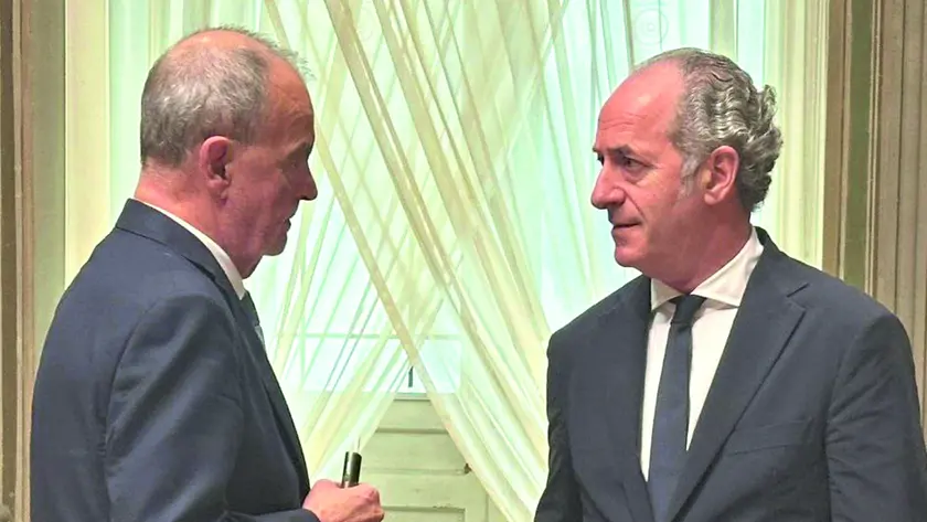 Il ministro Roberto Calderoli con il presidente Luca Zaia