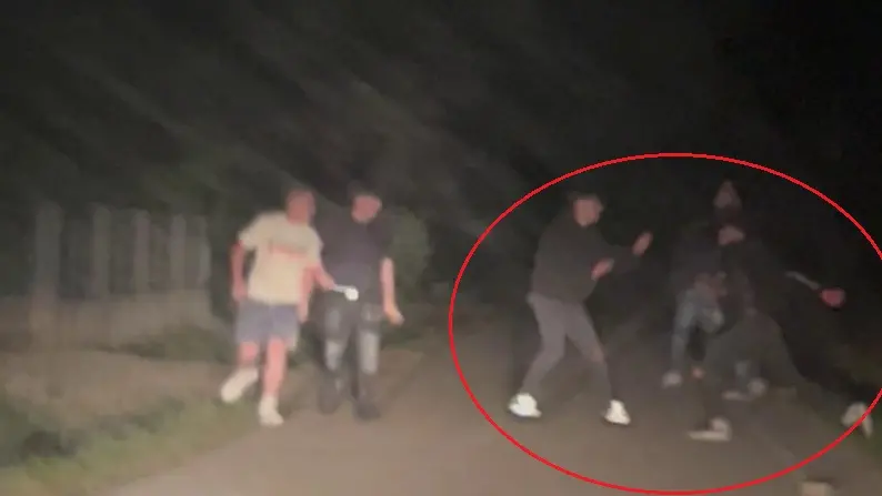 Le immagini tratte da un video in mano ai carabinieri in cui si vede l'aggressione a Lorenzo Cristea, ucciso a coltellate fuori dalla discoteca