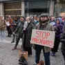 Una manifestazione contro il precariato davanti all'Università di Padova (foto Bianchi)