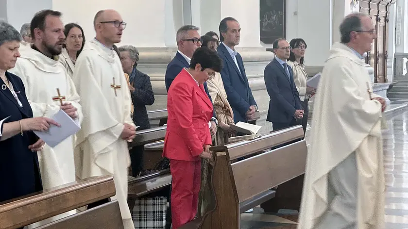Silvana Ravazzolo durante la cerimonia di consacrazione