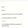 Uno degli scambi tra il 19enne e la sua ex, quando ancora stavano assieme